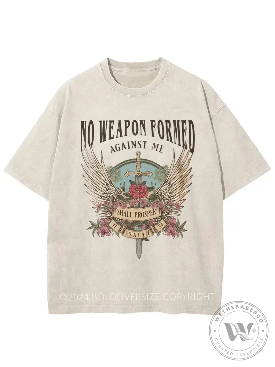 No Weapon Formed Against Me Isaiah 54 Bible Verse Christian T-Shirt