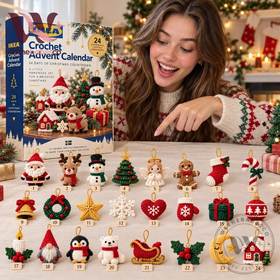 IKEA Crochet Christmas Advent Calendar 2026 24 Handmade Crochet Ornaments Countdown 6 IKEA Crochet Christmas Advent Calendar 2026 24 Handmade Crochet Ornaments Countdown