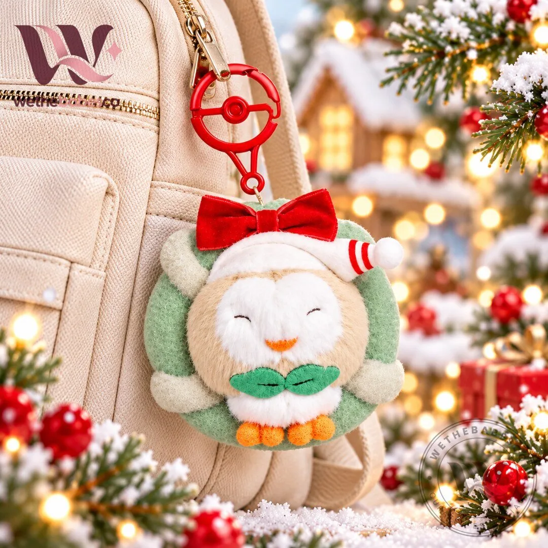 Pokemon Holiday Blessings Rowlet Plush Christmas Wreath Keychain Charm 2026 4 Pokemon Holiday Blessings Rowlet Plush Christmas Wreath Keychain Charm 2026