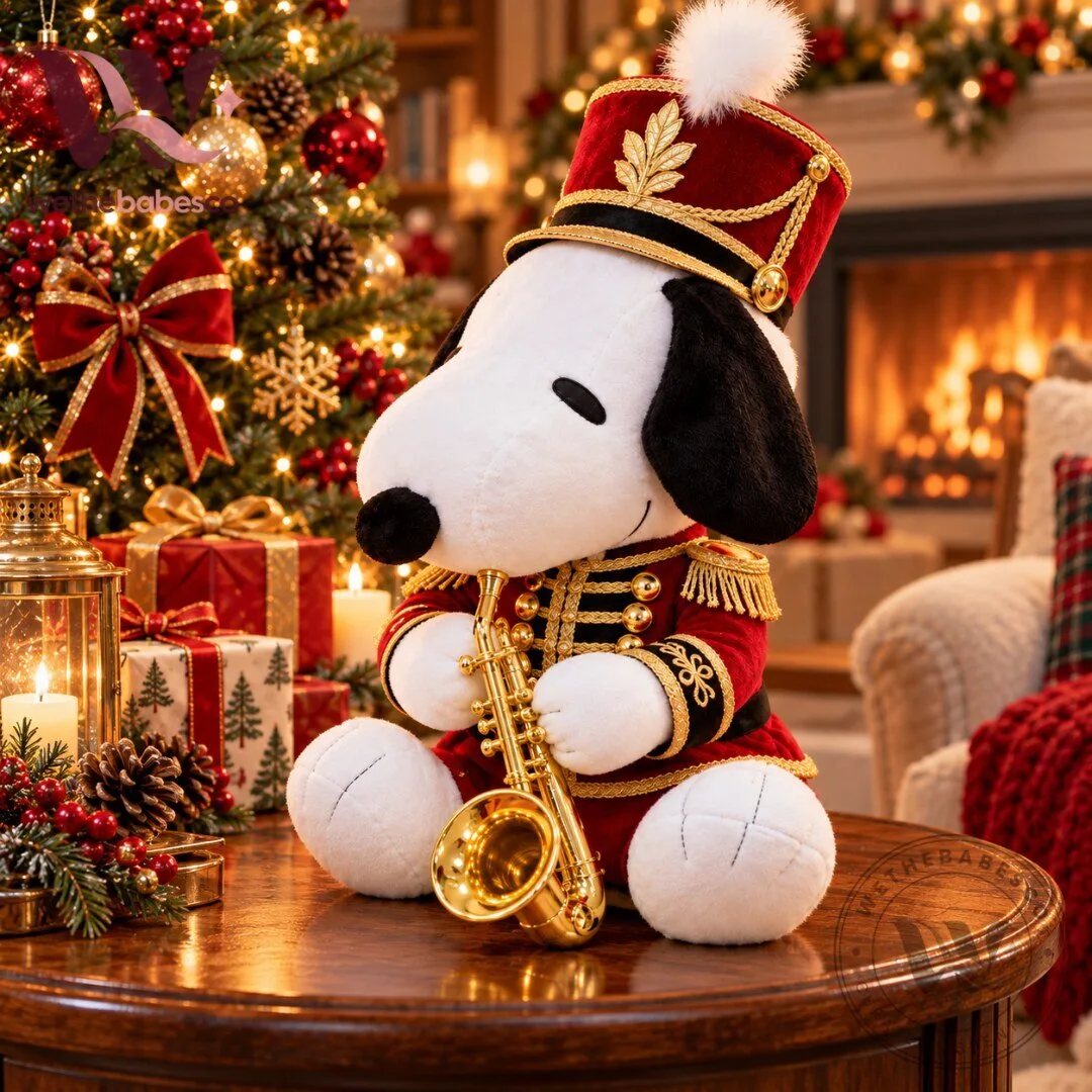 Peanuts Snoopy Christmas Marching Band Nutcracker Plush Toy 2026