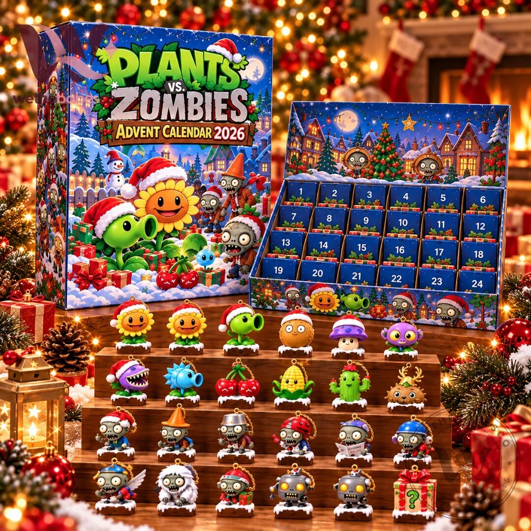 Plants vs Zombies Christmas Advent Calendar 2026 24 Collectible Ornaments