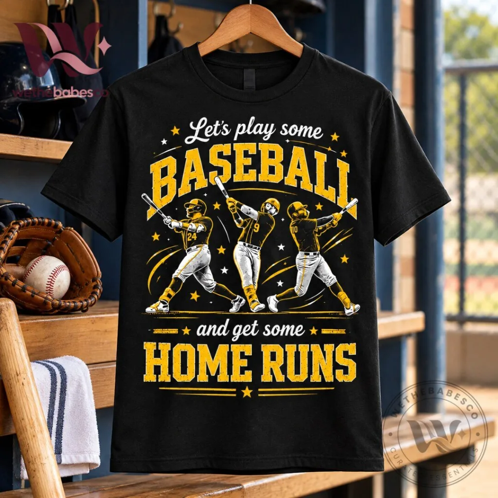 "Top 2026 Gifts: Apparel, Baby Loungers, Advent Calendars & Accessories" 6 Milwaukee Baseball Let Play Some Baseball And Get Some Home Runs Black Graphic T Shirt 2026