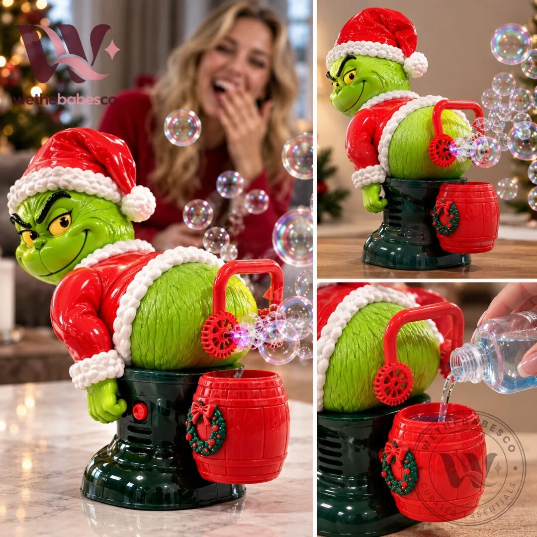 Funny Christmas Grinch Butt Farting Bubble Blower Machine Novelty Gag Gift Toy 2026