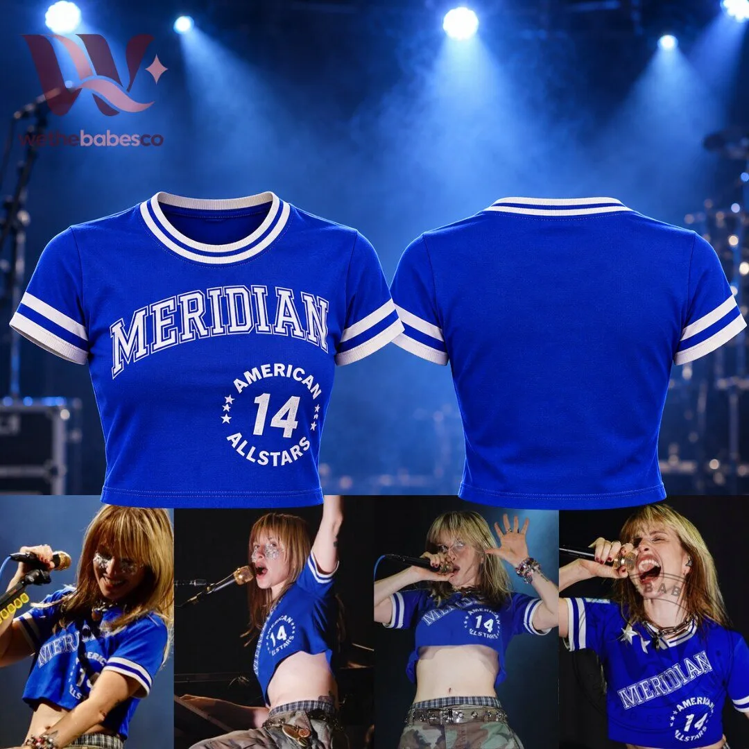 Hayley Williams Paramore Meridian American 14 Allstars Blue Ringer Baby Tee 2026