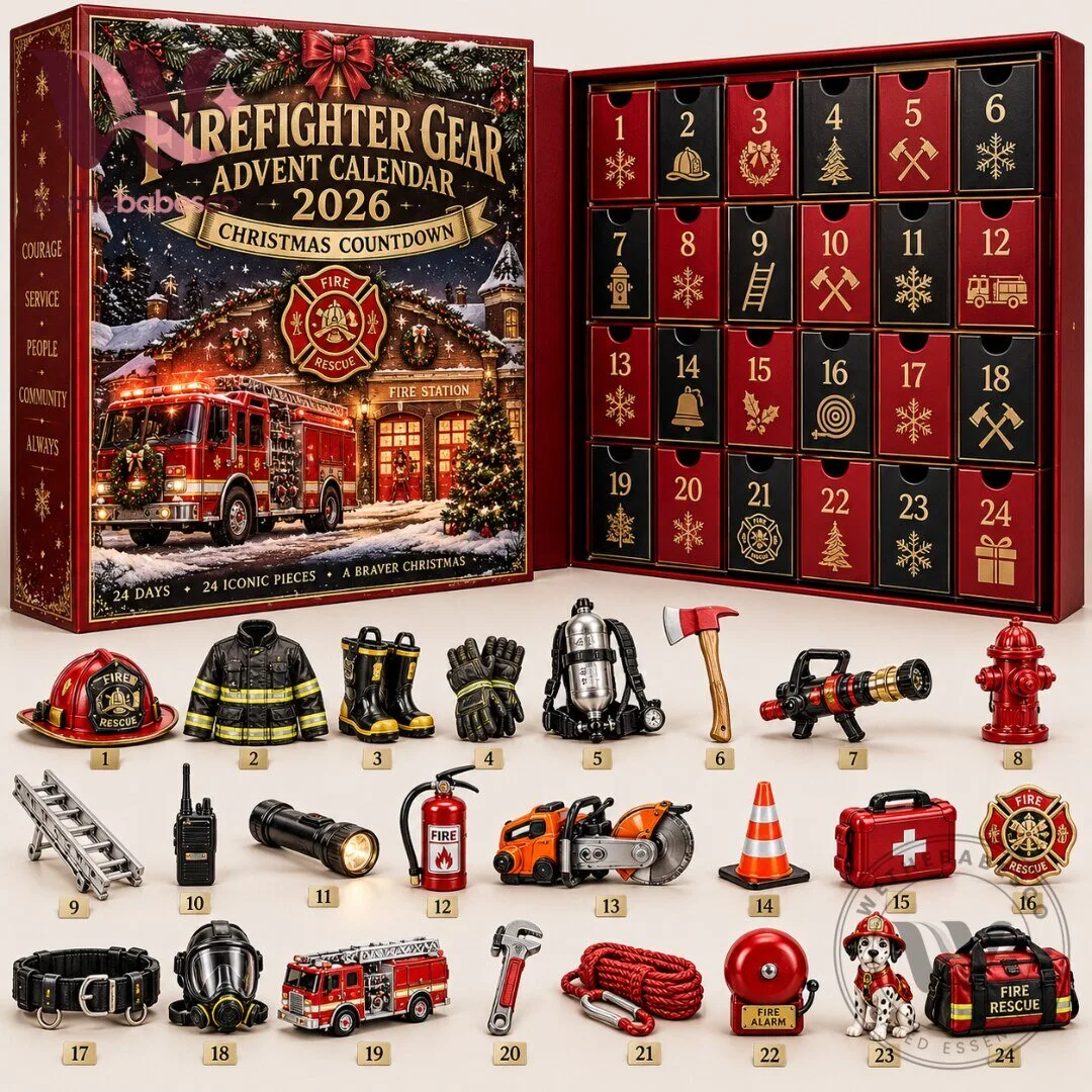 Firefighter Gear Christmas Advent Calendar 2026 24 Collectible Fire Rescue Toys Countdown