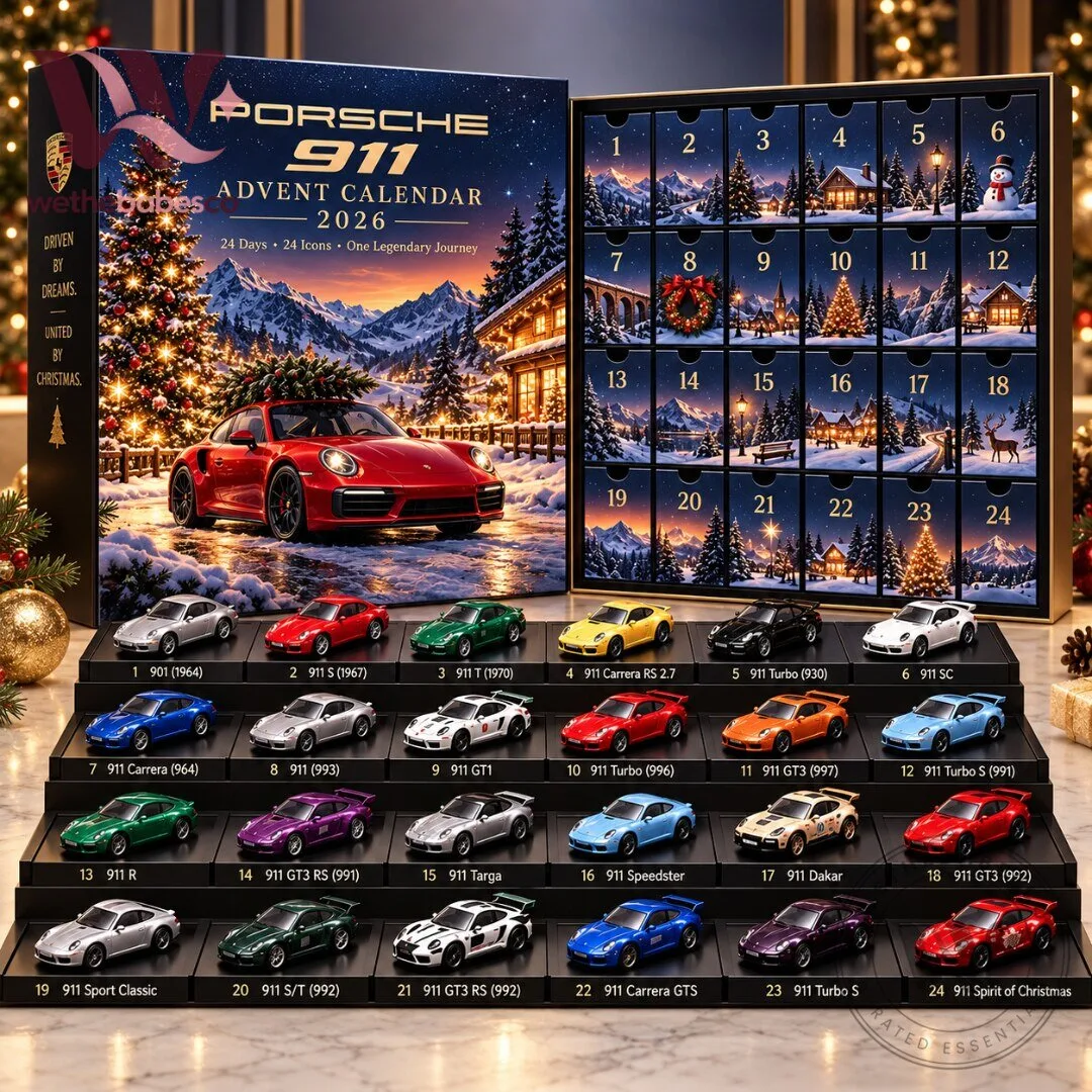 Porsche 911 Christmas Advent Calendar 2026 24 Collectible Model Cars