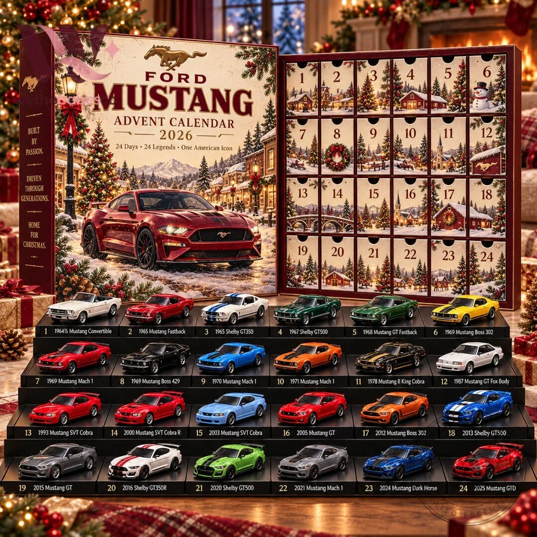 Ford Mustang Christmas Advent Calendar 2026 24 Collectible Model Cars