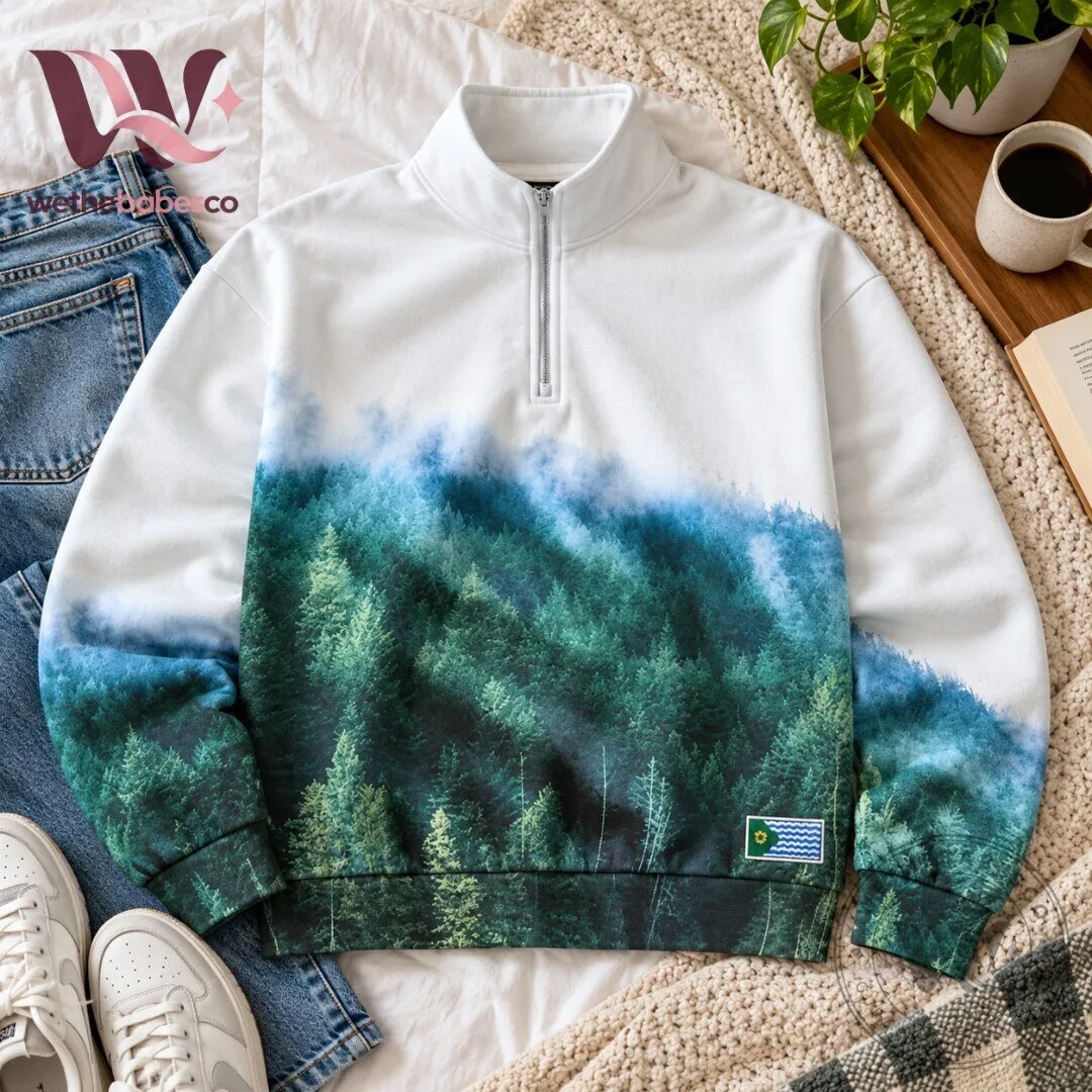 Kith Fall 2026 Monday Program Forest Tree Half Zip Pullover Sweatshirt