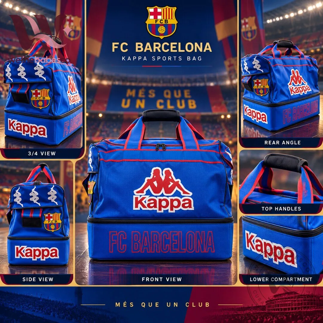 FC Barcelona x Kappa Sports Gym Duffle Bag with Shoe Compartment 2026