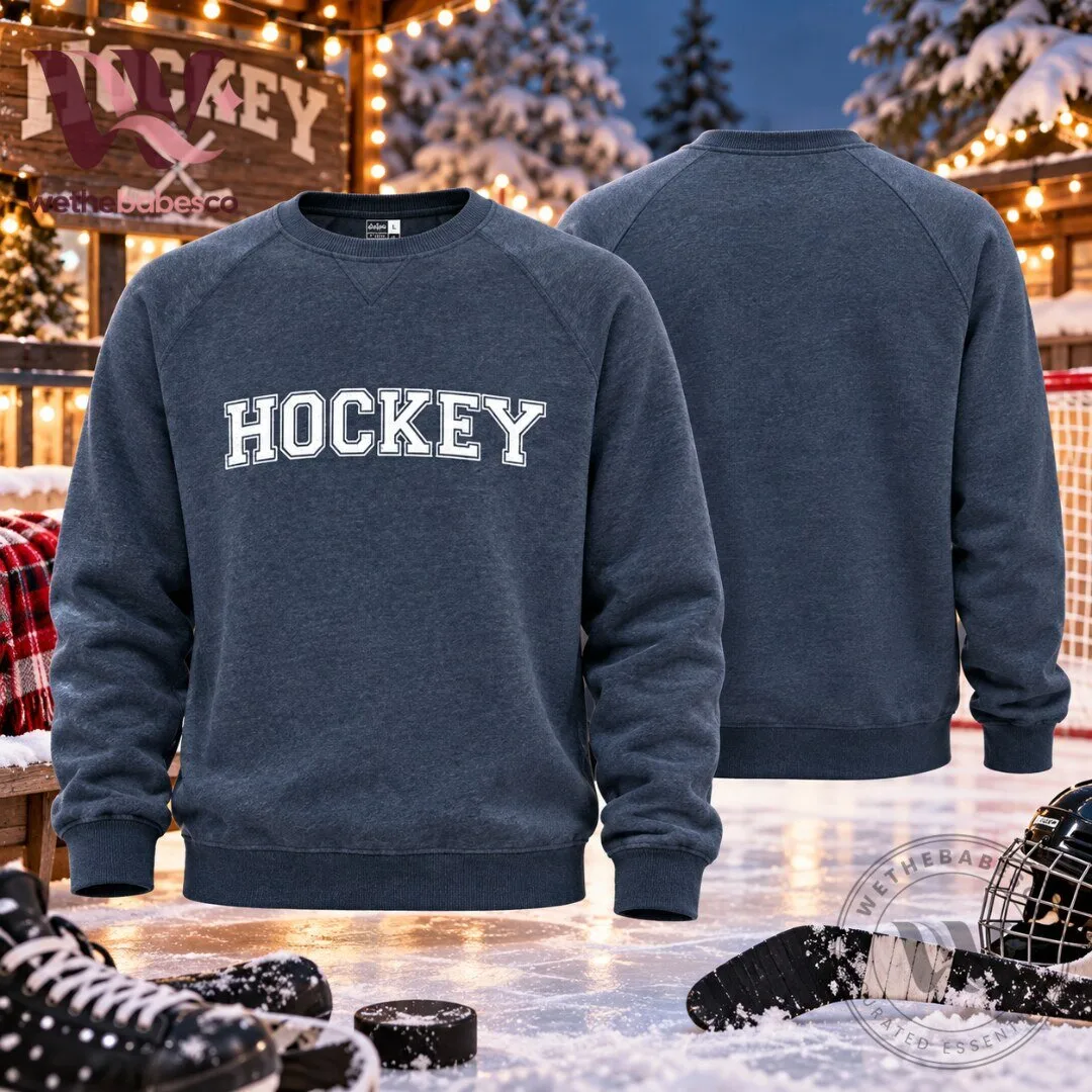 Everything Hockey Vintage Graphic Raglan Crewneck Sweatshirt 2026