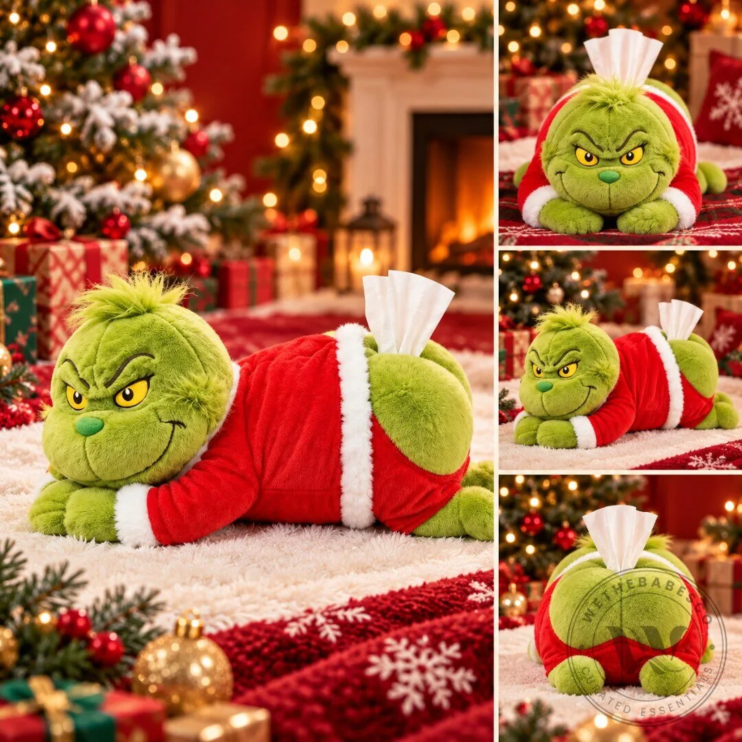 Funny Grinch Grumpy Butt Plush Tissue Holder Limited Edition 2026