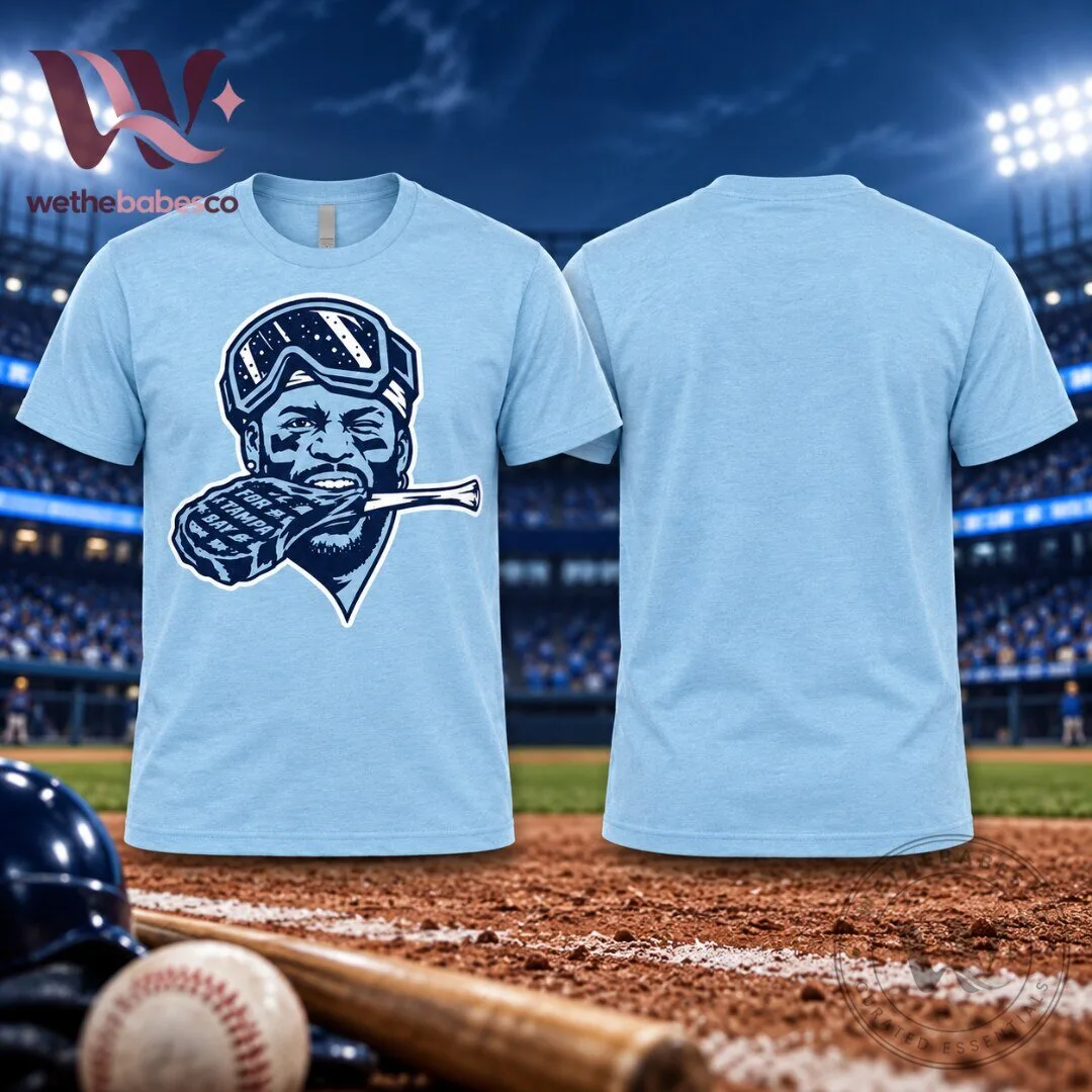 Tampa Bay Rays Yandy Diaz Tomahawk Light Blue Graphic T Shirt 2026