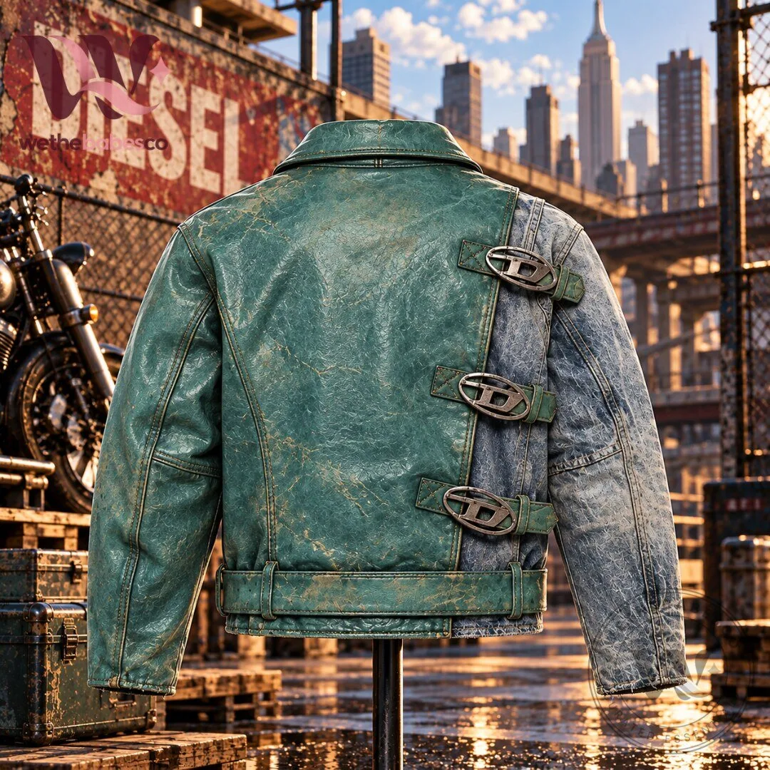Diesel Concept Distressed Denim and Leather Biker Jacket 2026 6 Diesel Concept Distressed Denim and Leather Biker Jacket 2026