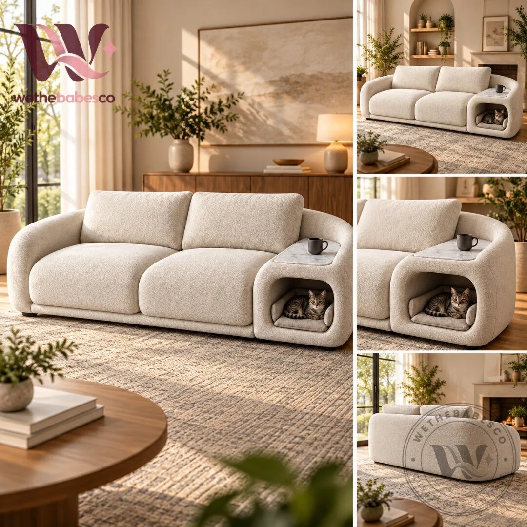 Living Room Sofa with Built In Pet Nook and Resting Bed 2026