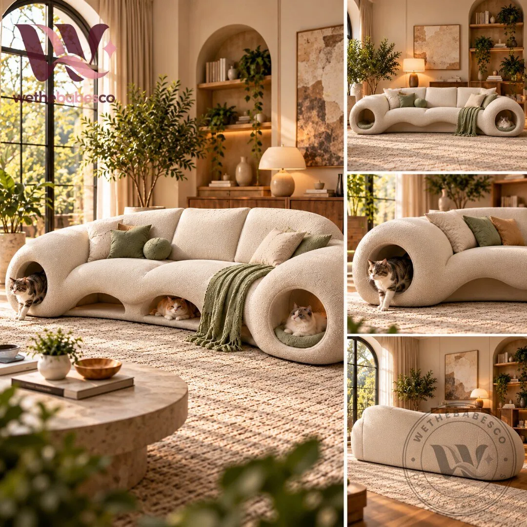 PurrWave Tunnel Sofa with Built In Cat Nook and Resting Bed 2026 8 PurrWave Tunnel Sofa with Built In Cat Nook and Resting Bed 2026