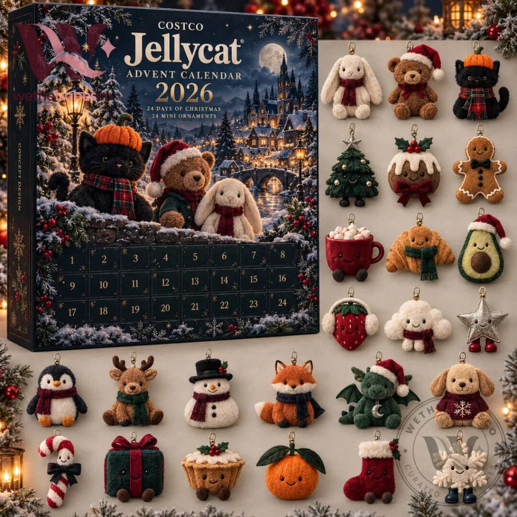 "Unwrap Joy: Costco x Jellycat 2026 Advent Calendar Exclusive Ornaments" 30 Costco x Jellycat Christmas Advent Calendar 2026 24 Exclusive Mini Ornaments Countdown