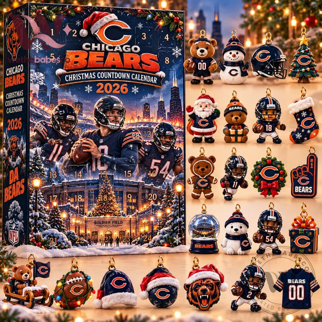 Chicago Bears NFL Christmas Advent Calendar 2026 24 Collectible Footbal Countdown