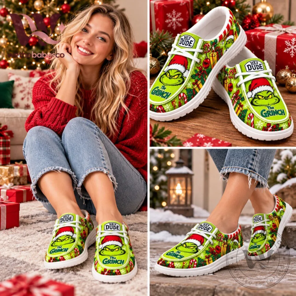"Top 2026 Christmas Gifts: Grinch Shoes, Inflatable Costume & More!" 16 Grinch Christmas Holiday Hey Dude Casual Shoes 2026
