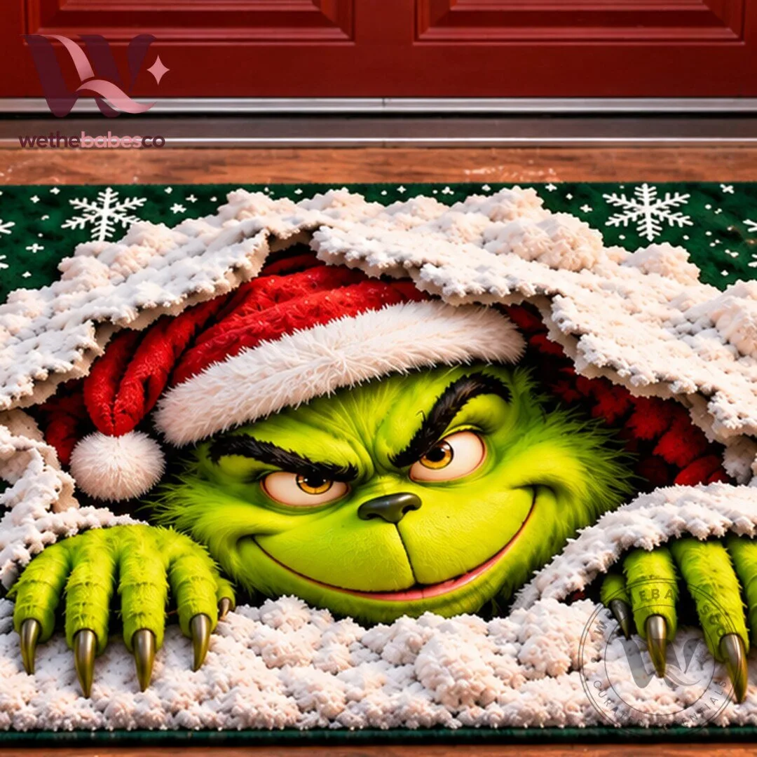Grinch Snowy 3D Effect Christmas Doormat 2026 6 Grinch Snowy 3D Effect Christmas Doormat 2026