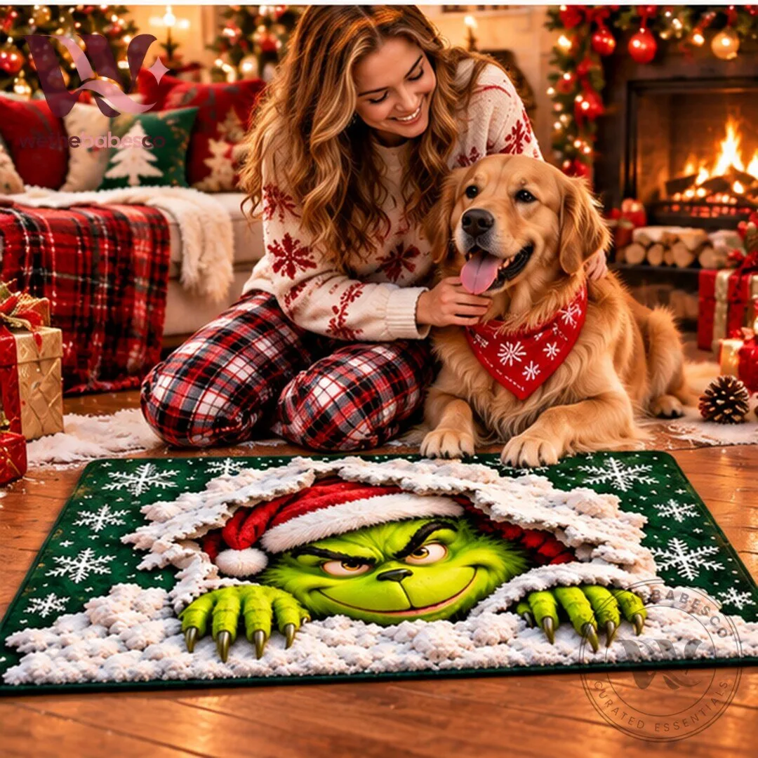 Grinch Snowy 3D Effect Christmas Doormat 2026 7 Grinch Snowy 3D Effect Christmas Doormat 2026