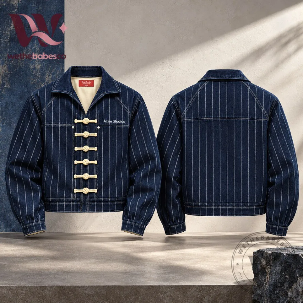 "Top 2026 Fashion Picks and Unique Advent Calendars to Discover" 6 Acne Studios Navy Pinstripe Toggle Closure Denim Jacket 2026
