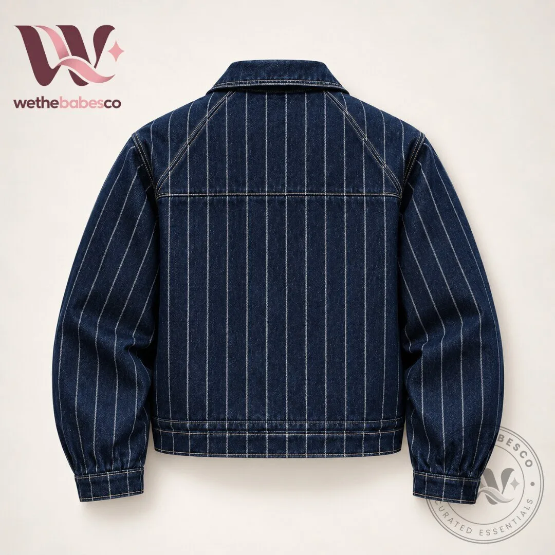 Acne Studios Navy Pinstripe Toggle Closure Denim Jacket 2026 6 Acne Studios Pinstripe Chinese Knot Button Concept Denim Jacket 2026