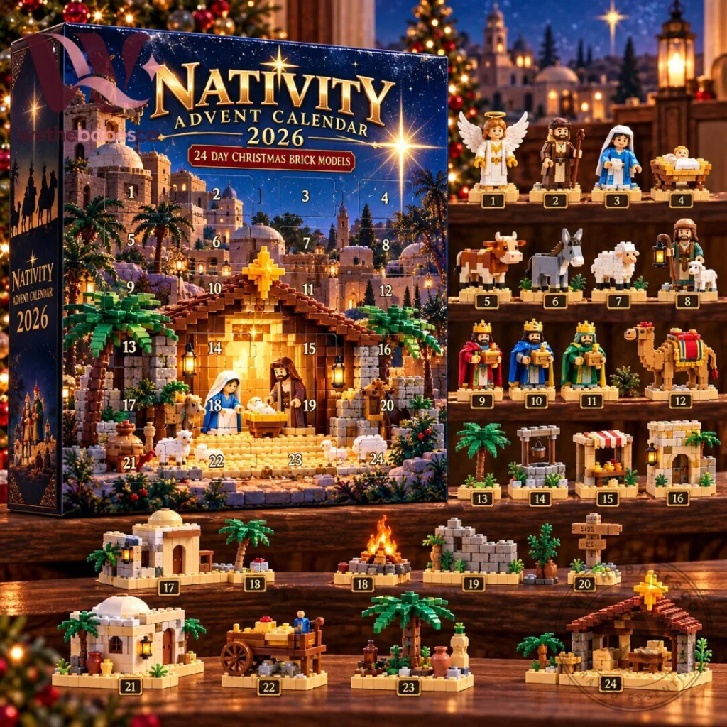 "Build Holiday Fun with LEGO Nativity Advent Calendar 2026" 1 LEGO Nativity Scene Christmas Advent Calendar 2026 24 Day Building Brick Models Countdown