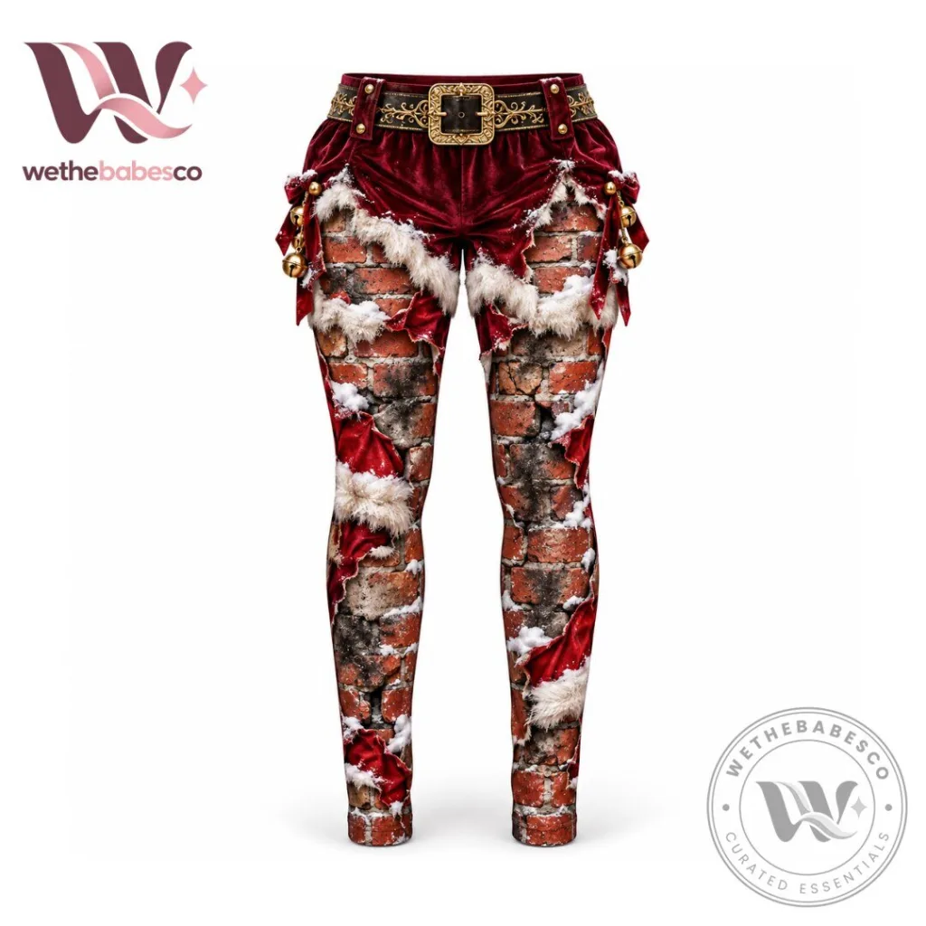 "Top 5 Hilarious and Unique Christmas Gifts and Apparel 2026" 51 Womens Funny 3D Print Torn Santa Chimney Ugly Christmas Leggings 2026