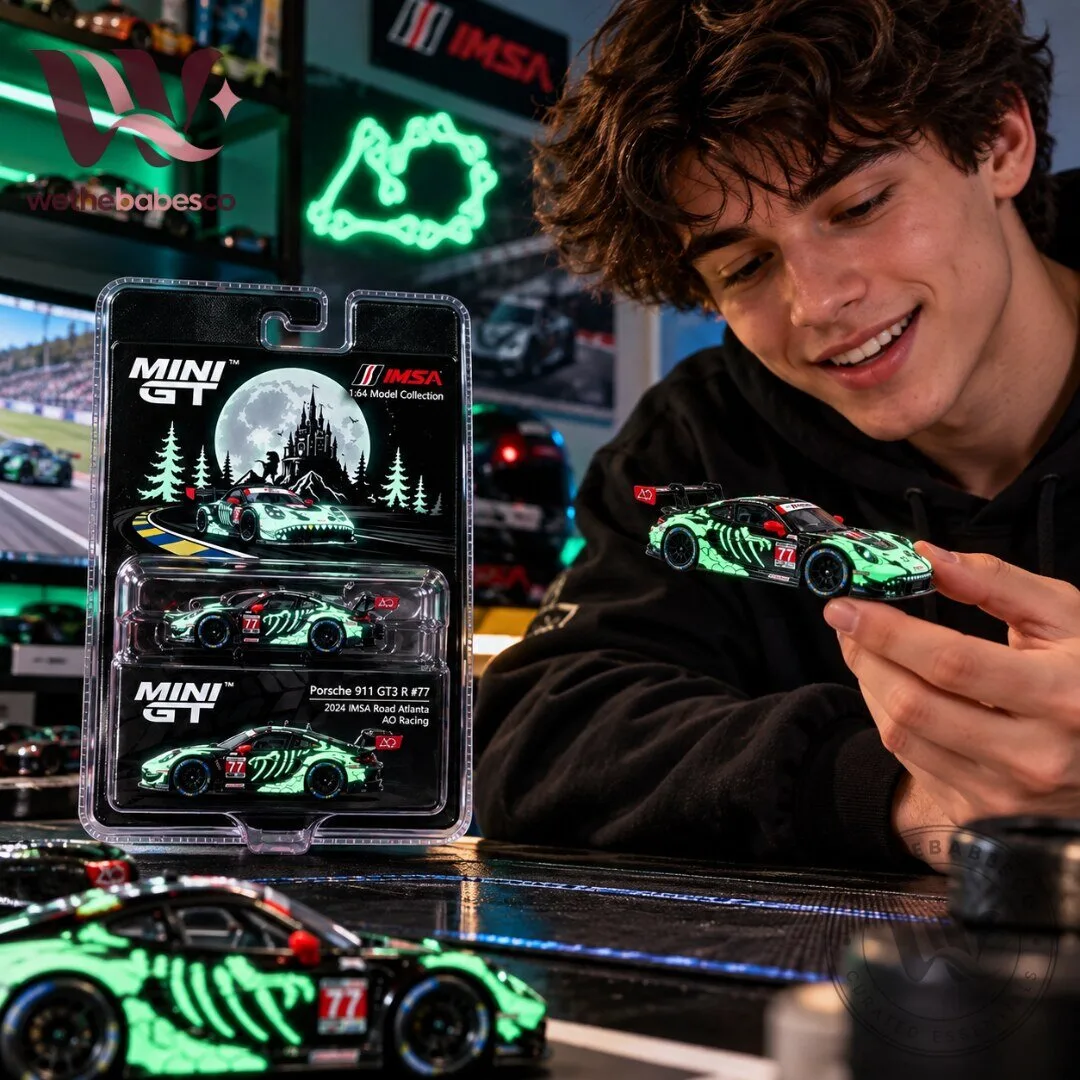 MINI GT Porsche 911 GT3 R 77 AO Racing Rexy Skeleton Glow in the Dark 2026 4 BWT Alpine F1 Team Pierre Gasly 10 Mexican GP Special Edition Snapback Hat 2026