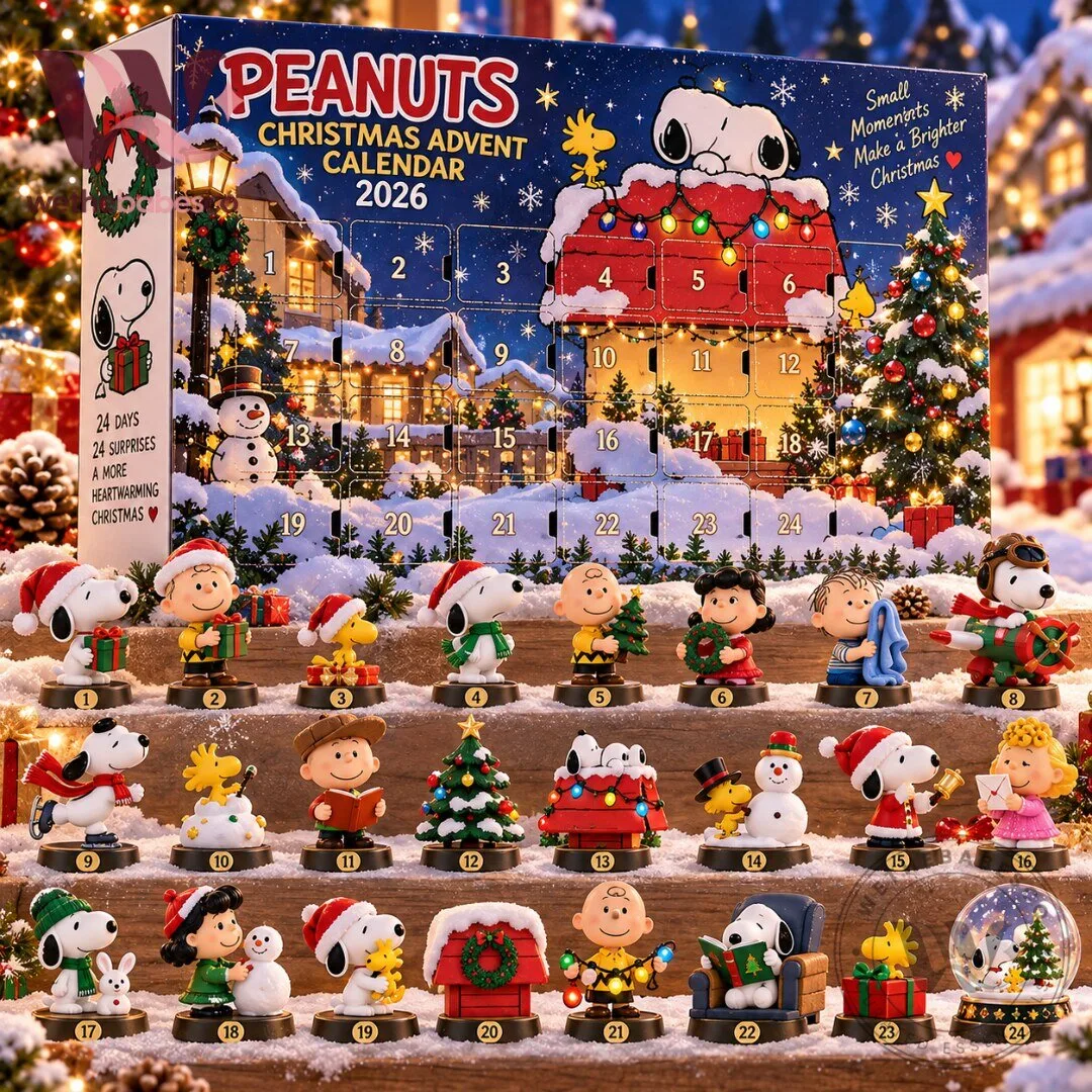 Peanuts Snoopy Christmas Advent Calendar 2026 24 Collectible Snoopy x Friends Countdown