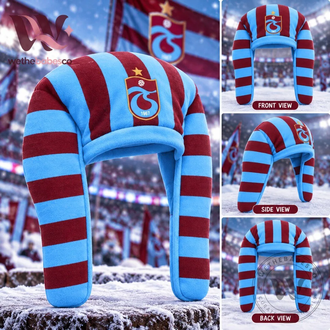 Trabzonspor Striped Plush Earflap Winter Hat 2026