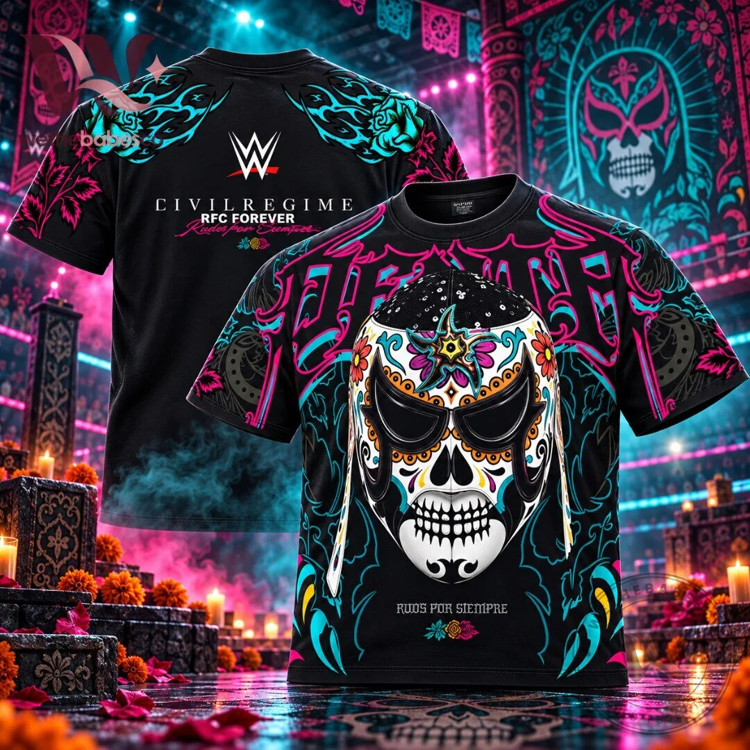 WWE x Civil Regime Penta Rudos Por Siempre Black Graphic T Shirt 2026