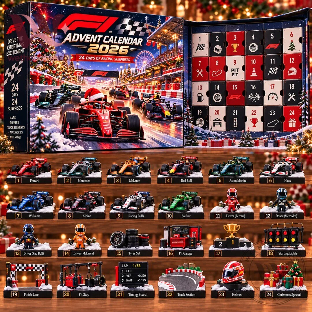 F1 Formula 1 Christmas Advent Calendar 2026 24 Collectible Miniature Cars x Racing Surprises