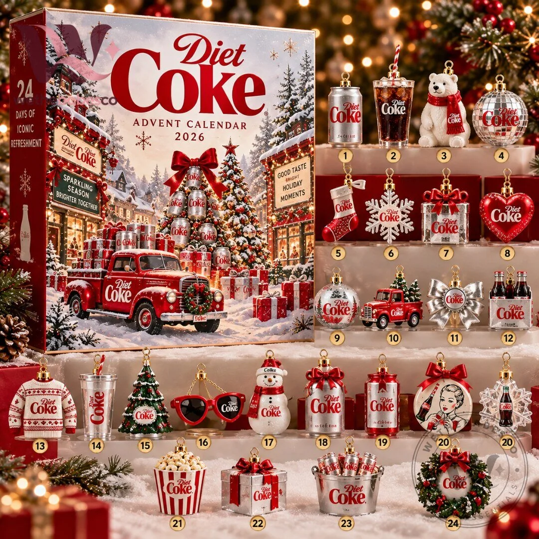 Diet Coke Christmas Advent Calendar 2026 24 Collectible Ornaments