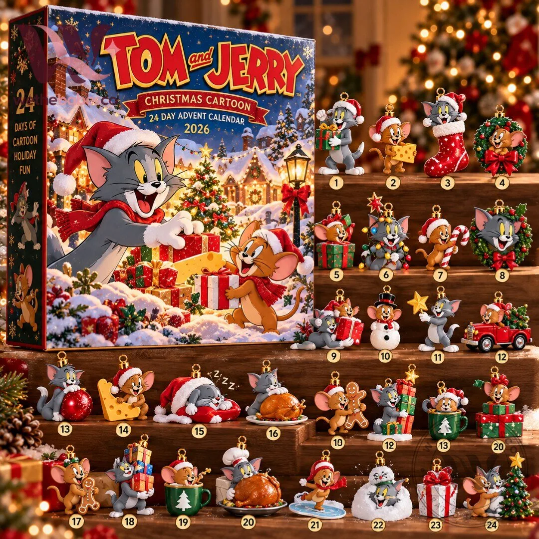 Tom and Jerry Christmas Cartoon Advent Calendar 2026 24 Collectible Holiday Surprises Countdown